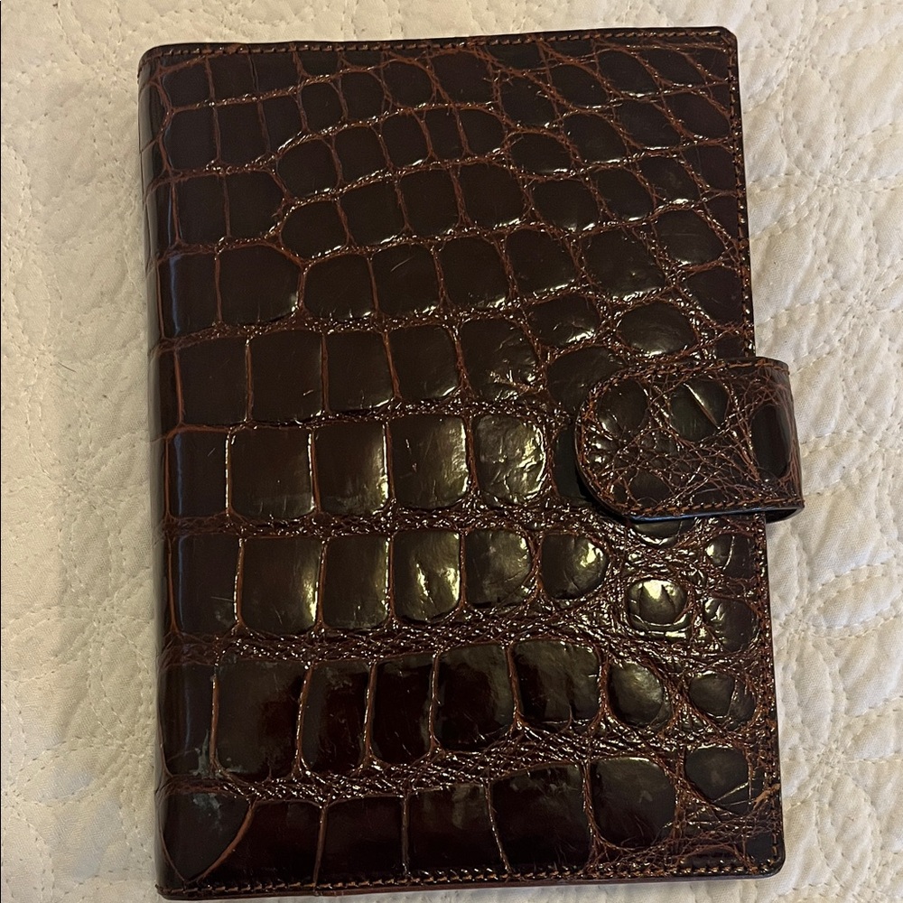 Elegant Brown alligator Leather Journal address and planner
